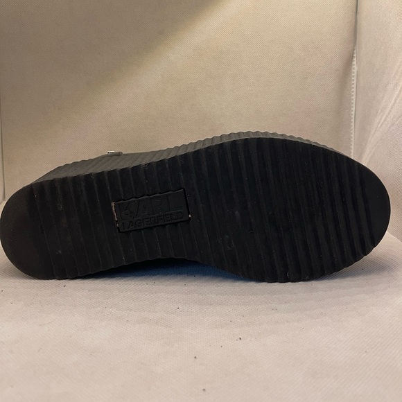 Karl Lagerfeld Leather Platform Fashion Boots - Picture 6 of 6